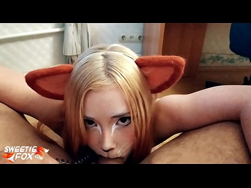 ❤️ Kitsune фурӯ дик ва кончаҳои дар даҳони вай Суперпорно дар мо ❌️